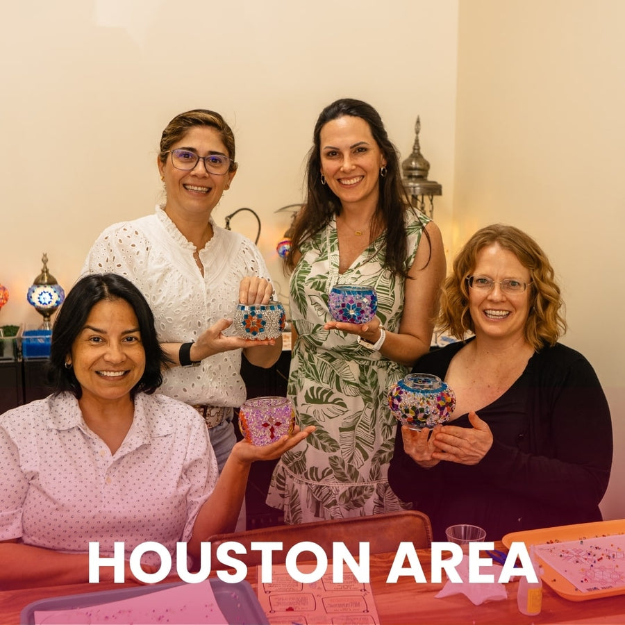 Turkish Mosaic Lamp Workshop in Houston Area : Katy, League City, Houston Sugar Land, The Woodlands, Downtown Houston