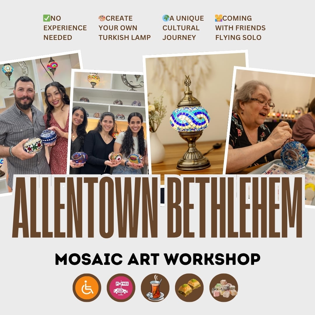 Mosaic Art Workshop in Allentown Bethlehem - turkish-lamp-workshop-PedalisaArt