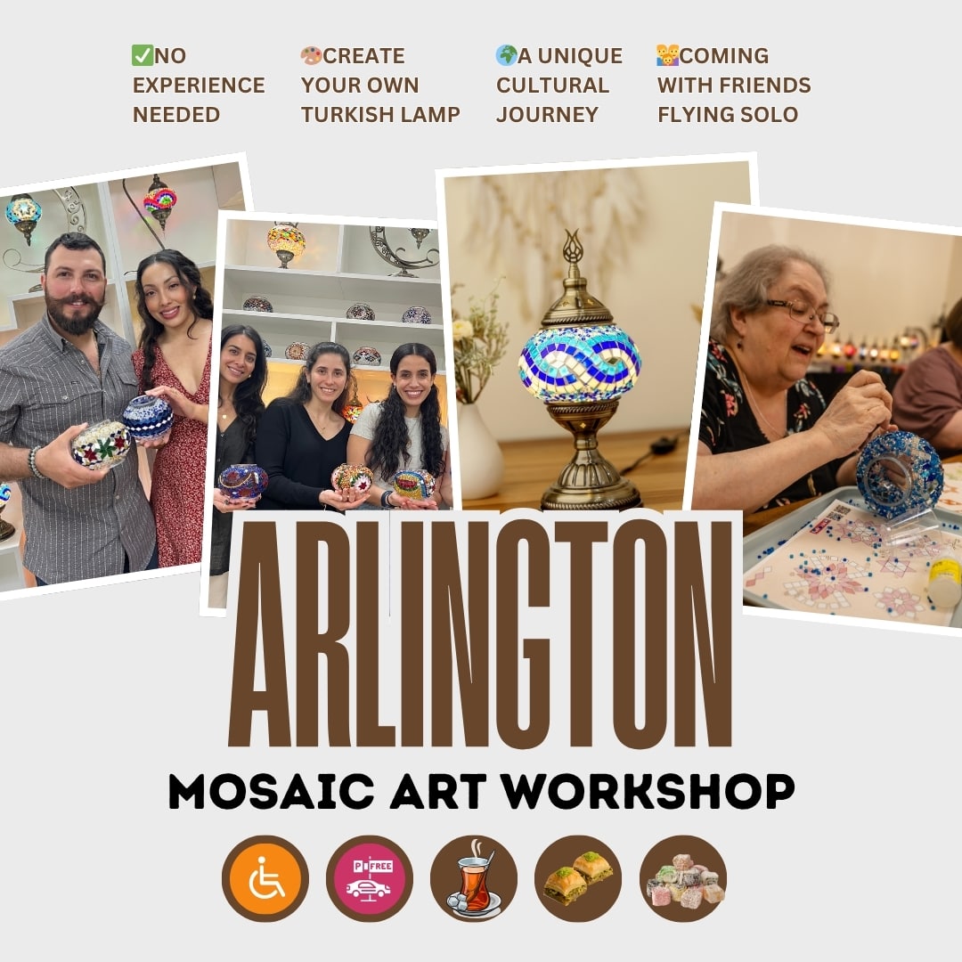 Mosaic Art Class in Arlington - turkish-lamp-workshop-PedalisaArt