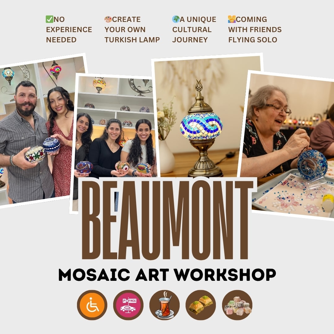 Mosaic Class in Beaumont - turkish-lamp-workshop-PedalisaArt