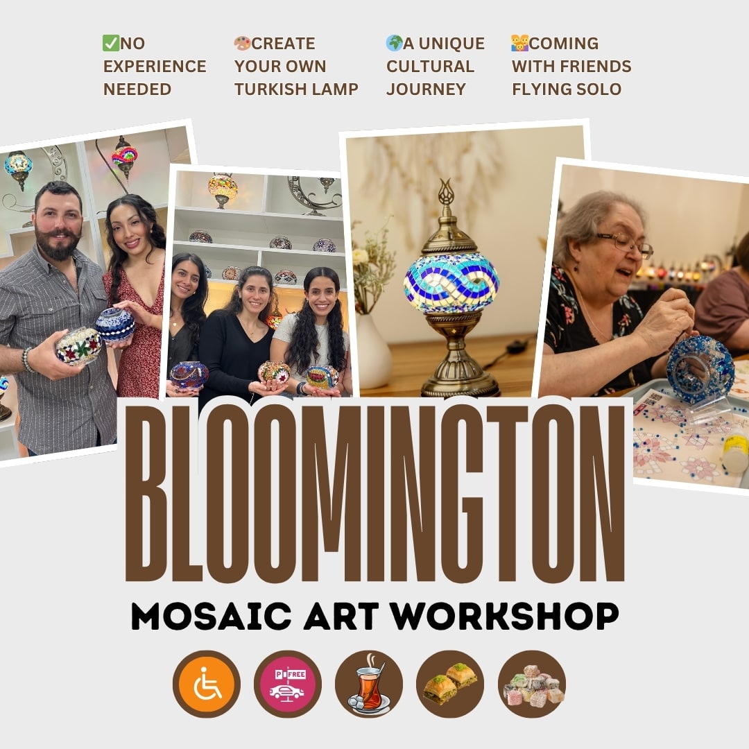 Mosaic Art Class in Bloomington - turkish-lamp-workshop-PedalisaArt