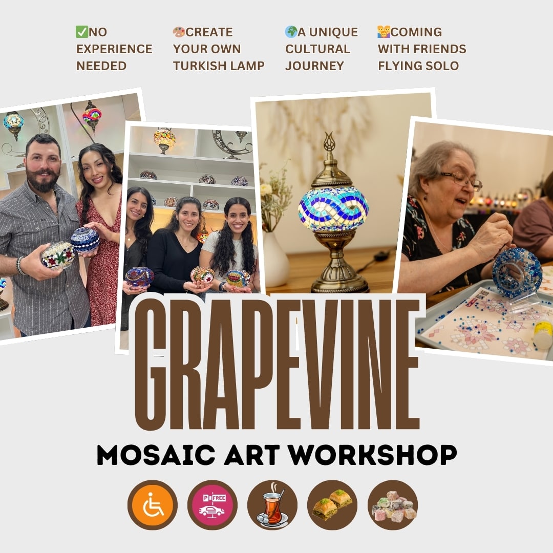 Mosaic Workshop in Grapevine - turkish-lamp-workshop-PedalisaArt