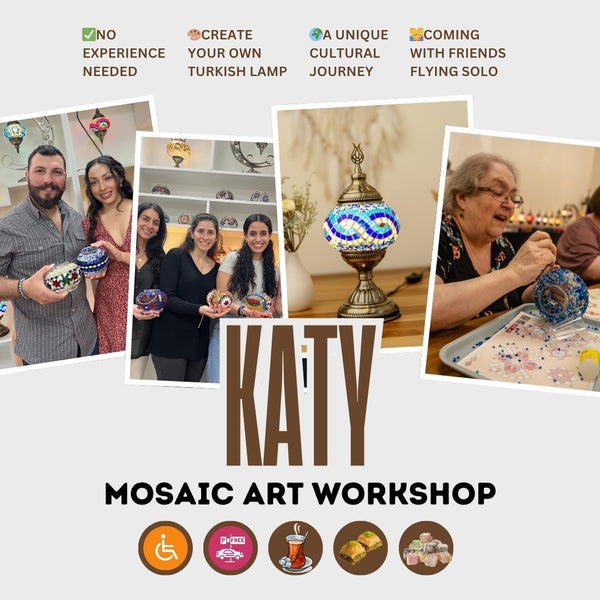 Mosaic Class in Katy - turkish-lamp-workshop-PedalisaArt