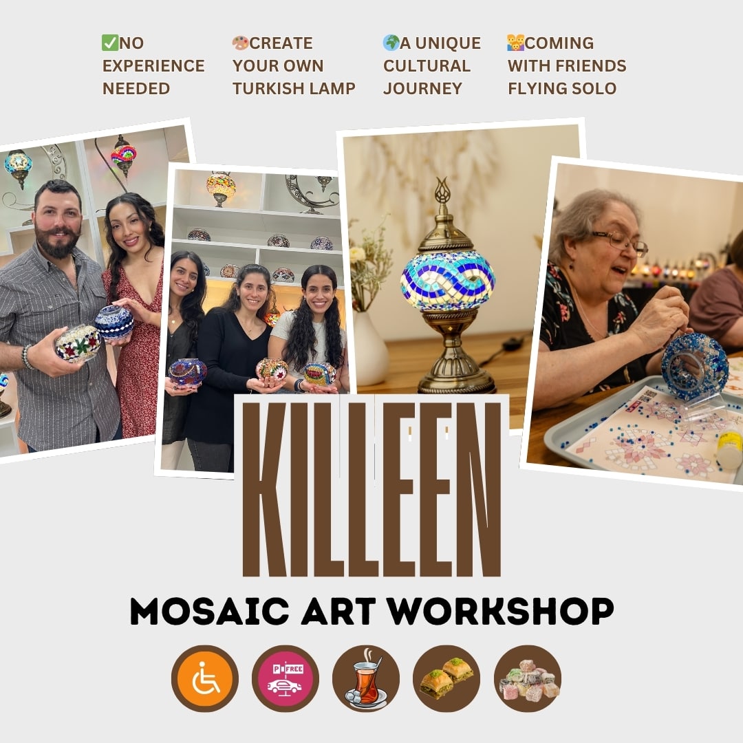 Mosaic Art Class in Killeen - turkish-lamp-workshop-PedalisaArt