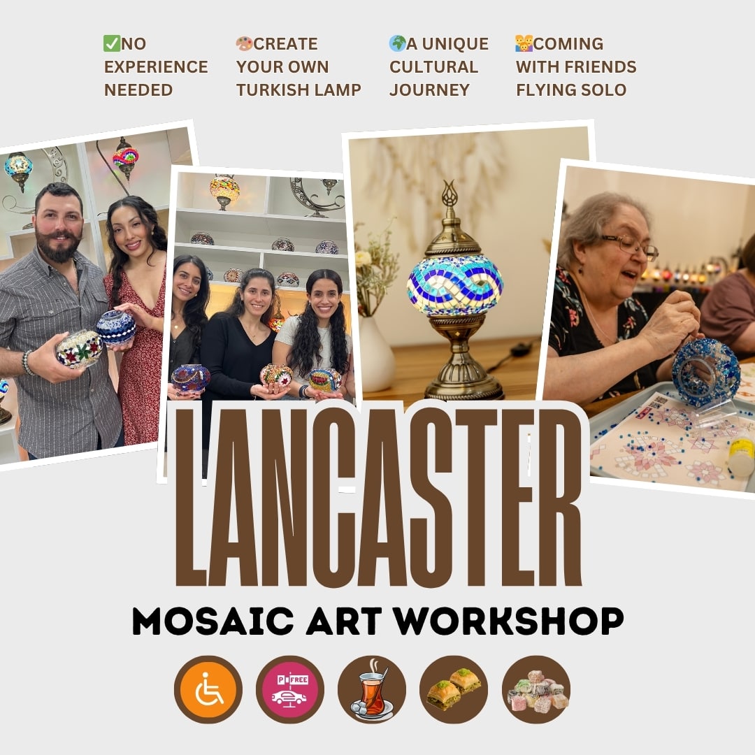 Mosaic Class in Lancaster - turkish-lamp-workshop-PedalisaArt