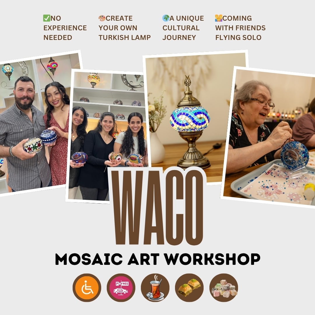 Mosaic Art in Waco - turkish-lamp-workshop-PedalisaArt