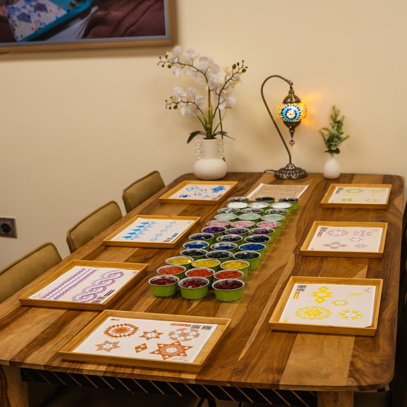 All materials included mosaic lamp making workshop complete Turkish art kit provided