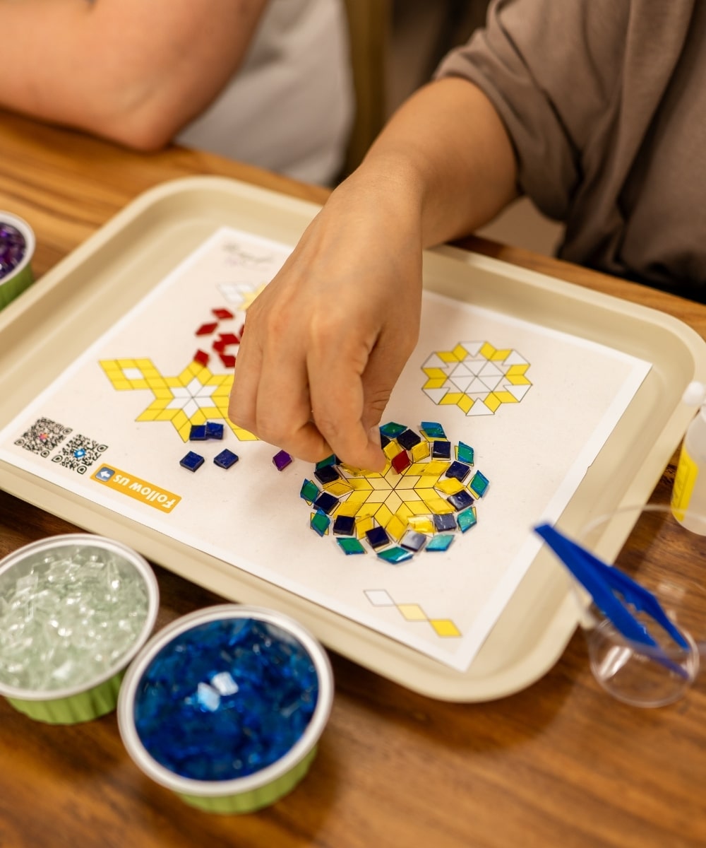 craft light color culture mosaic lamp workshop pedalisa art