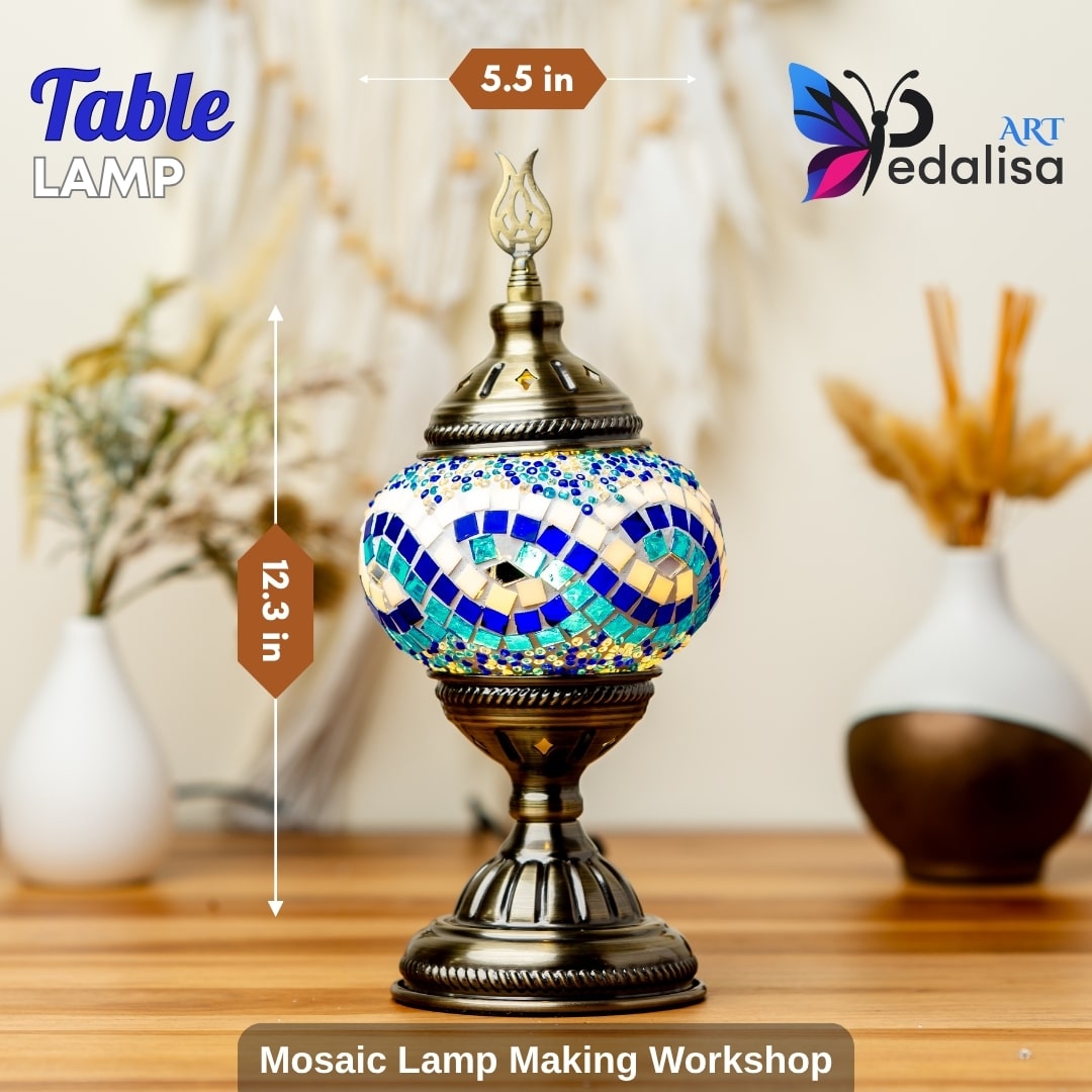 Mosaic Class in Dallas - turkish-lamp-workshop-PedalisaArt