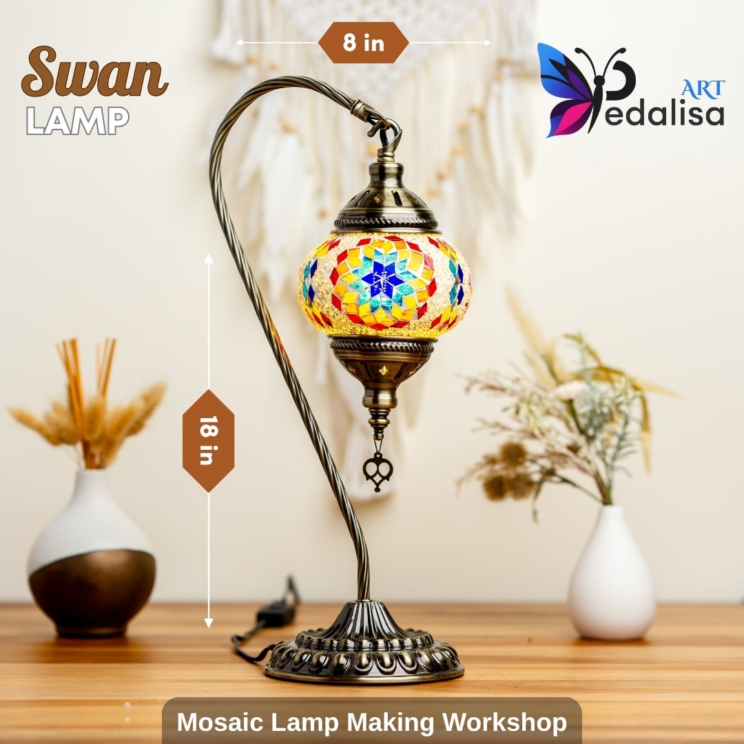 Mosaic Art Class in Fort Worth - turkish-lamp-workshop-PedalisaArt