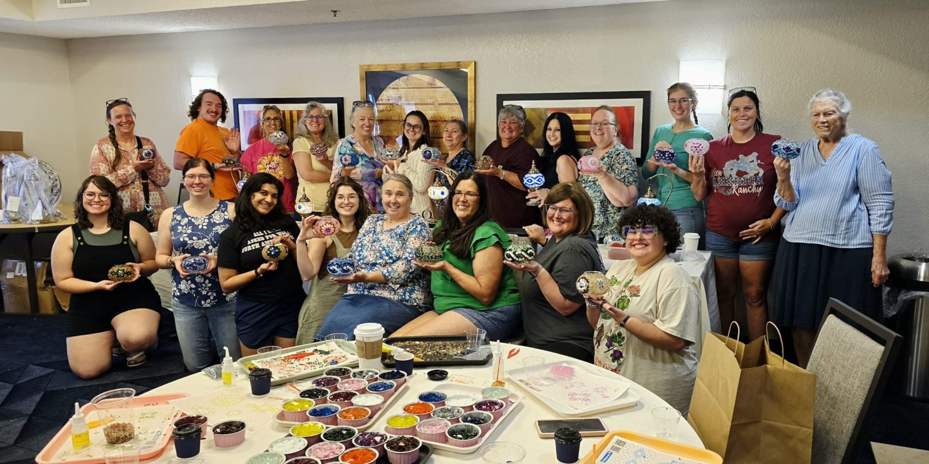 Private Group Mosaic Lamp Events – Artistic Experience with Pedalisa Art