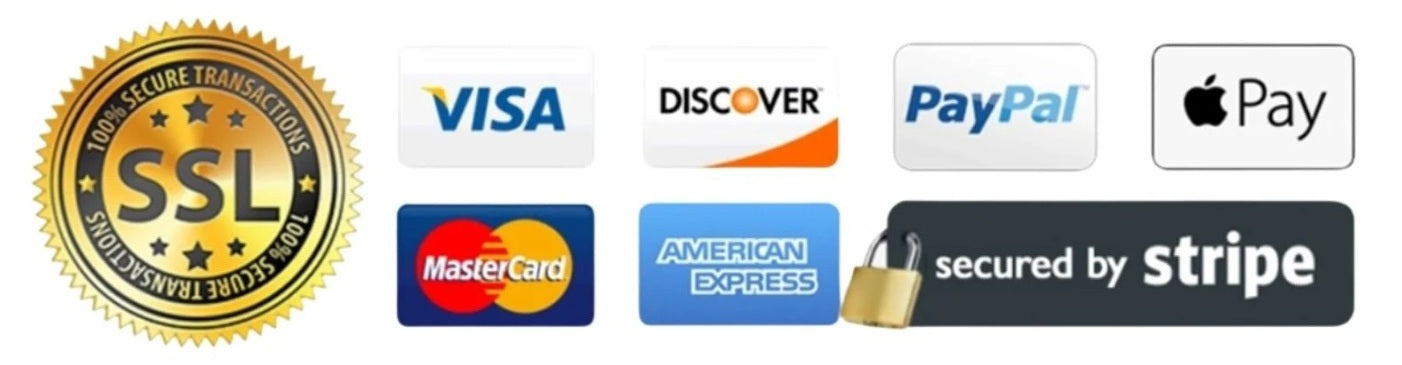Secure Payment Icons – Accepted Credit Cards & Payment Methods at Pedalisa Art