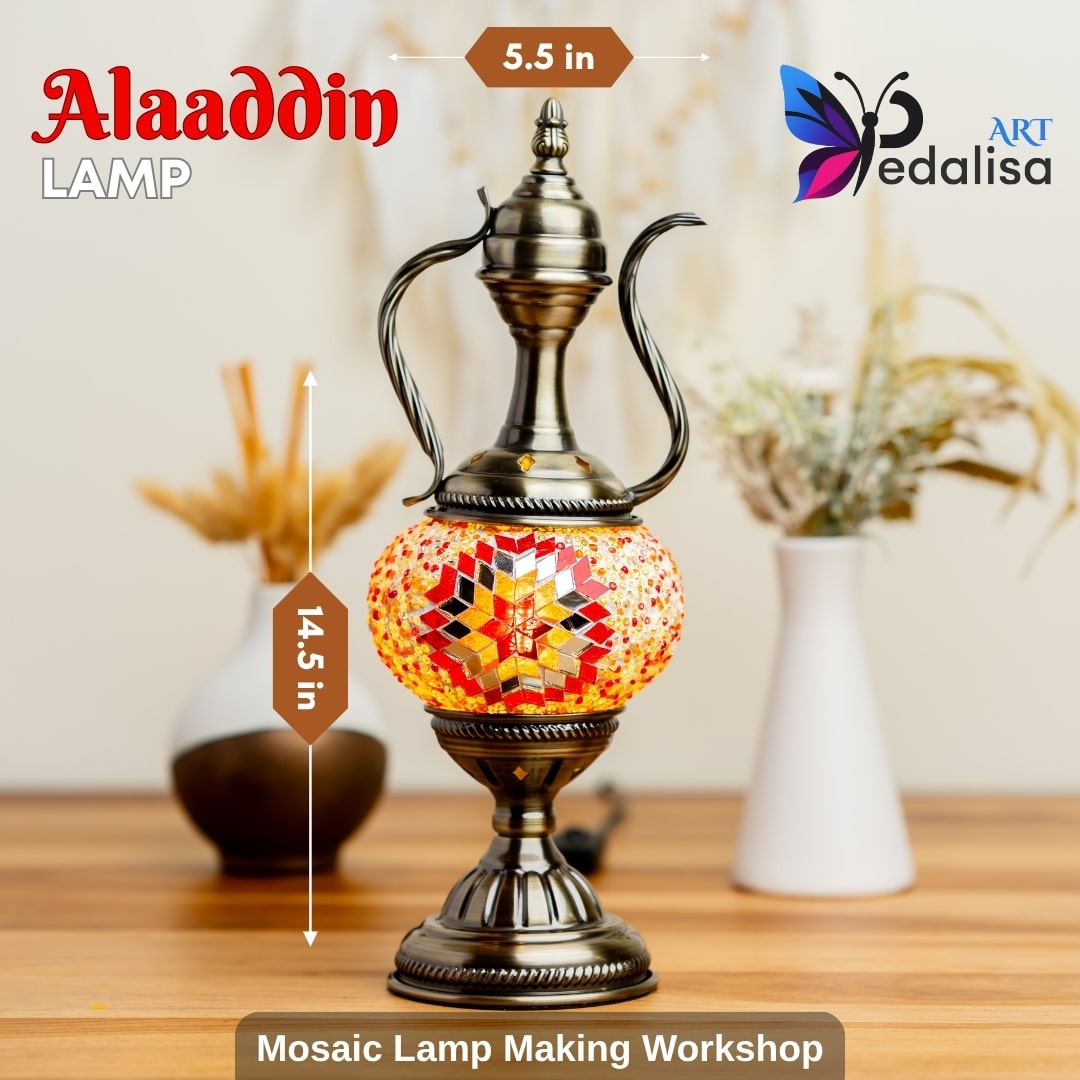 Mosaic Art in Waco - turkish-lamp-workshop-PedalisaArt