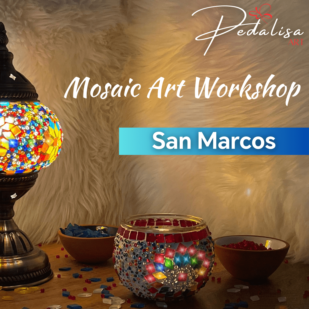 San Marcos Mosaic Lamp Workshops | Pedalisa Art