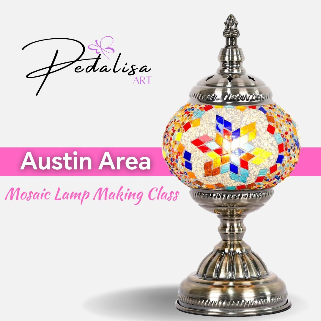 Austin - Mosaic Lamp Workshops | Pedalisa Art - PedalisaArt