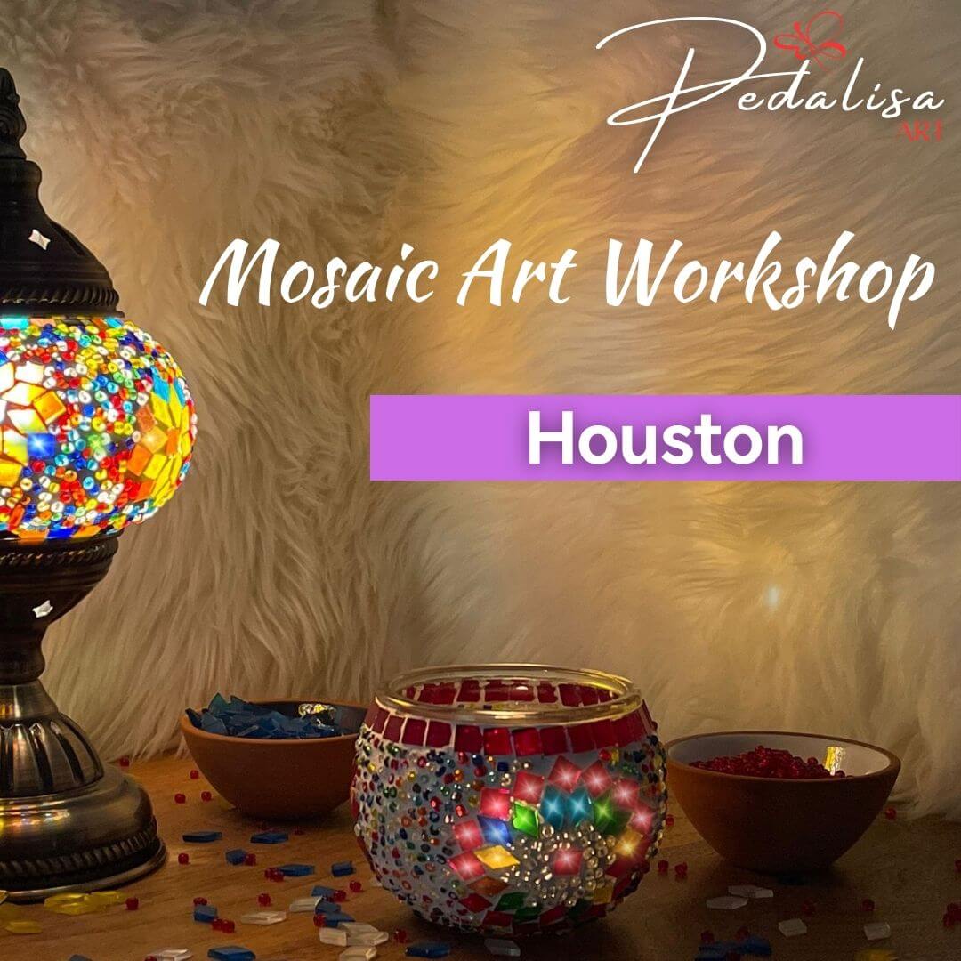 Houston Mosaic Turkish Lamp Workshops | Pedalisa Art