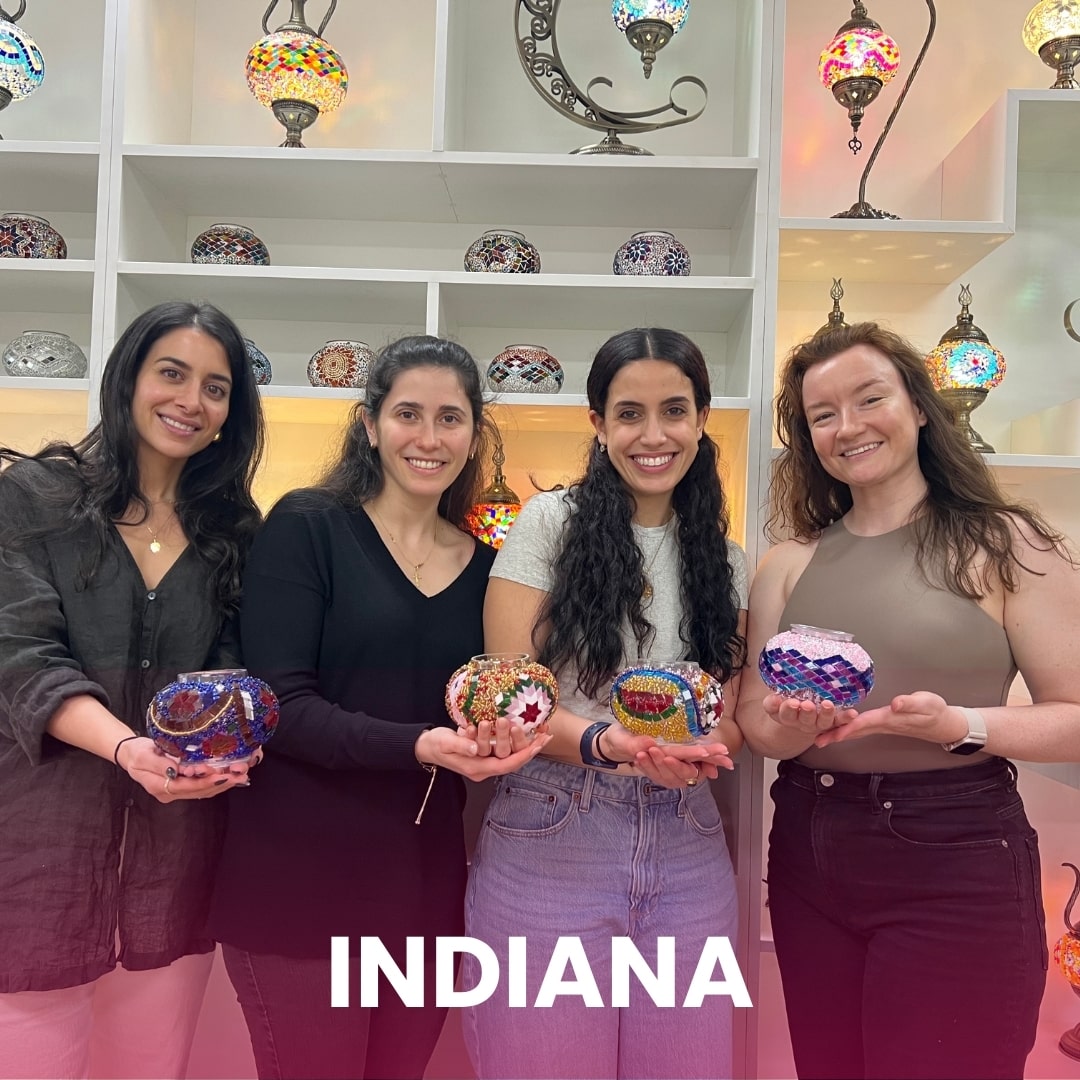 Indiana Mosaic Turkish Lamp Workshops | Pedalisa Art
