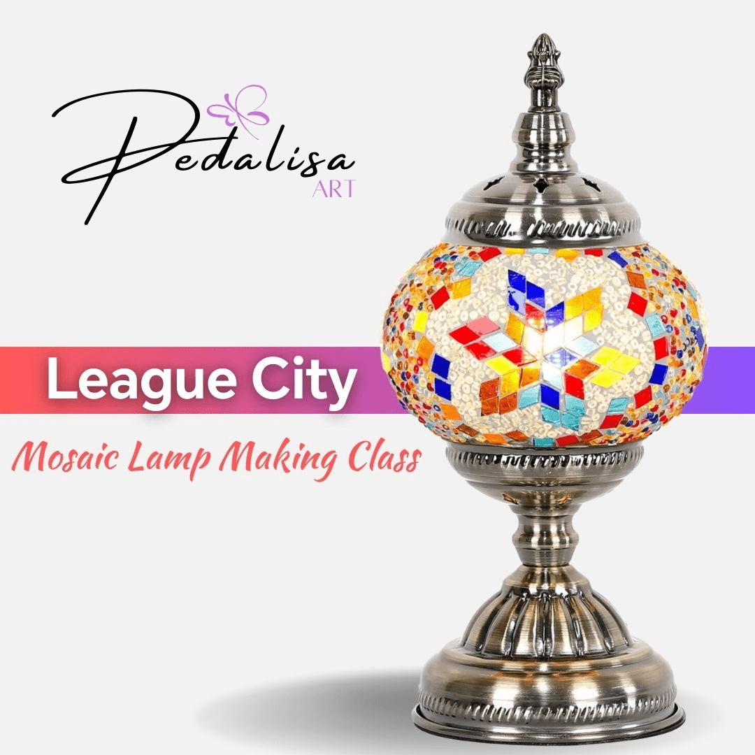 League City Mosaic Turkish Lamp Workshops | Pedalisa Art - PedalisaArt