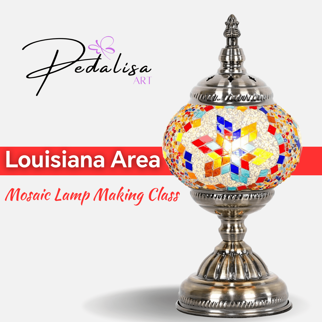 Louisiana Mosaic Lamp Workshops | Pedalisa Art - PedalisaArt