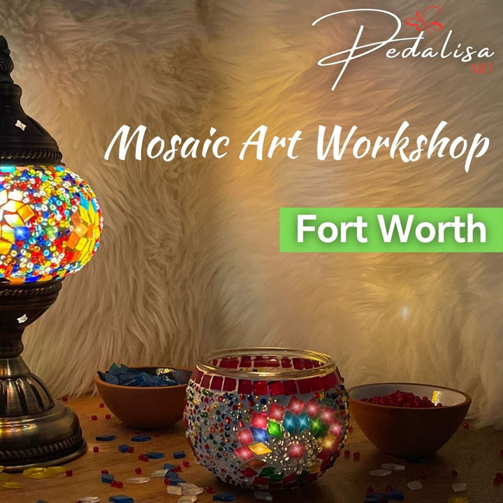 Fort Worth - Mosaic Lamp Making Workshop  (OCTOBER 5th) - PedalisaArt Fort Worth  Mosaic Lamp Workshop | Create Your Own Turkish Lamp  PedalisaArt