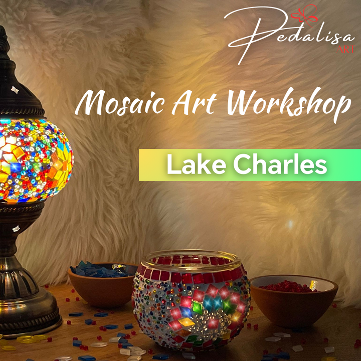 Lake Charles  - Mosaic Lamp Making Workshop (OCTOBER 5th) - PedalisaArt Lake Charles Mosaic Lamp Workshop | Create Your Own Turkish Lamp  PedalisaArt