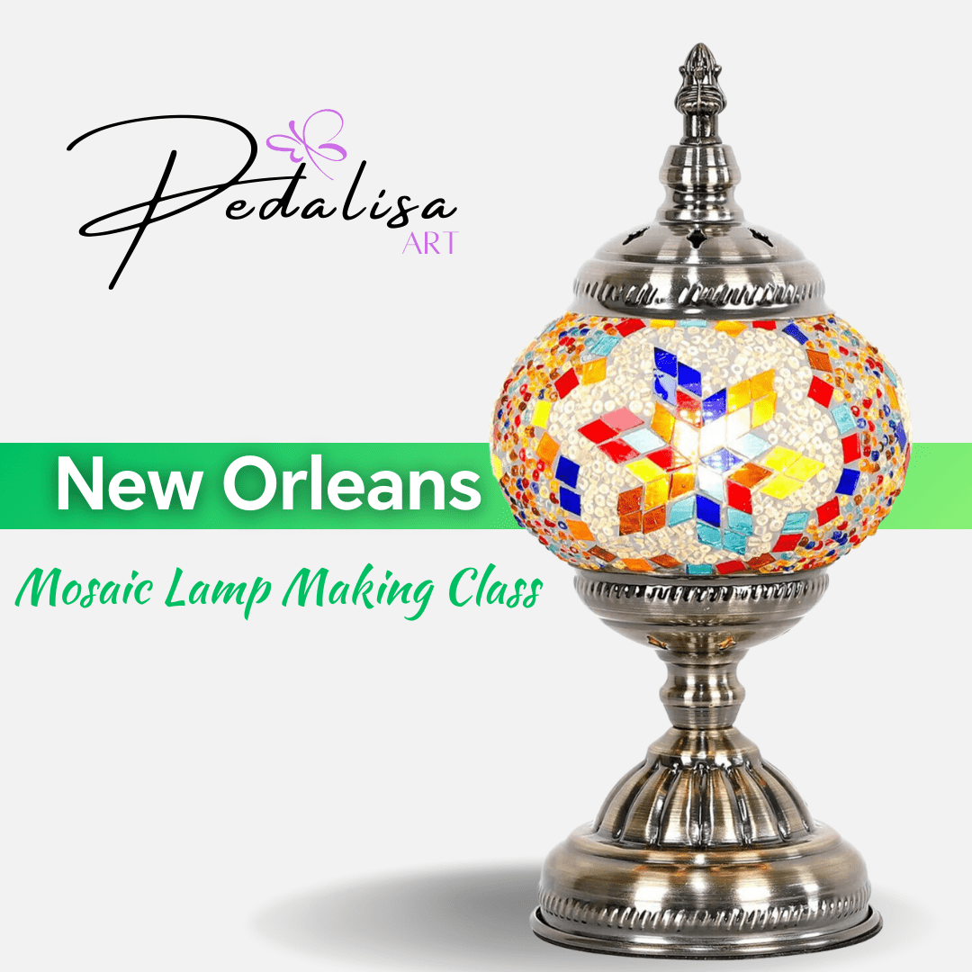 New Orleans - Mosaic Lamp Making Workshop - PedalisaArt