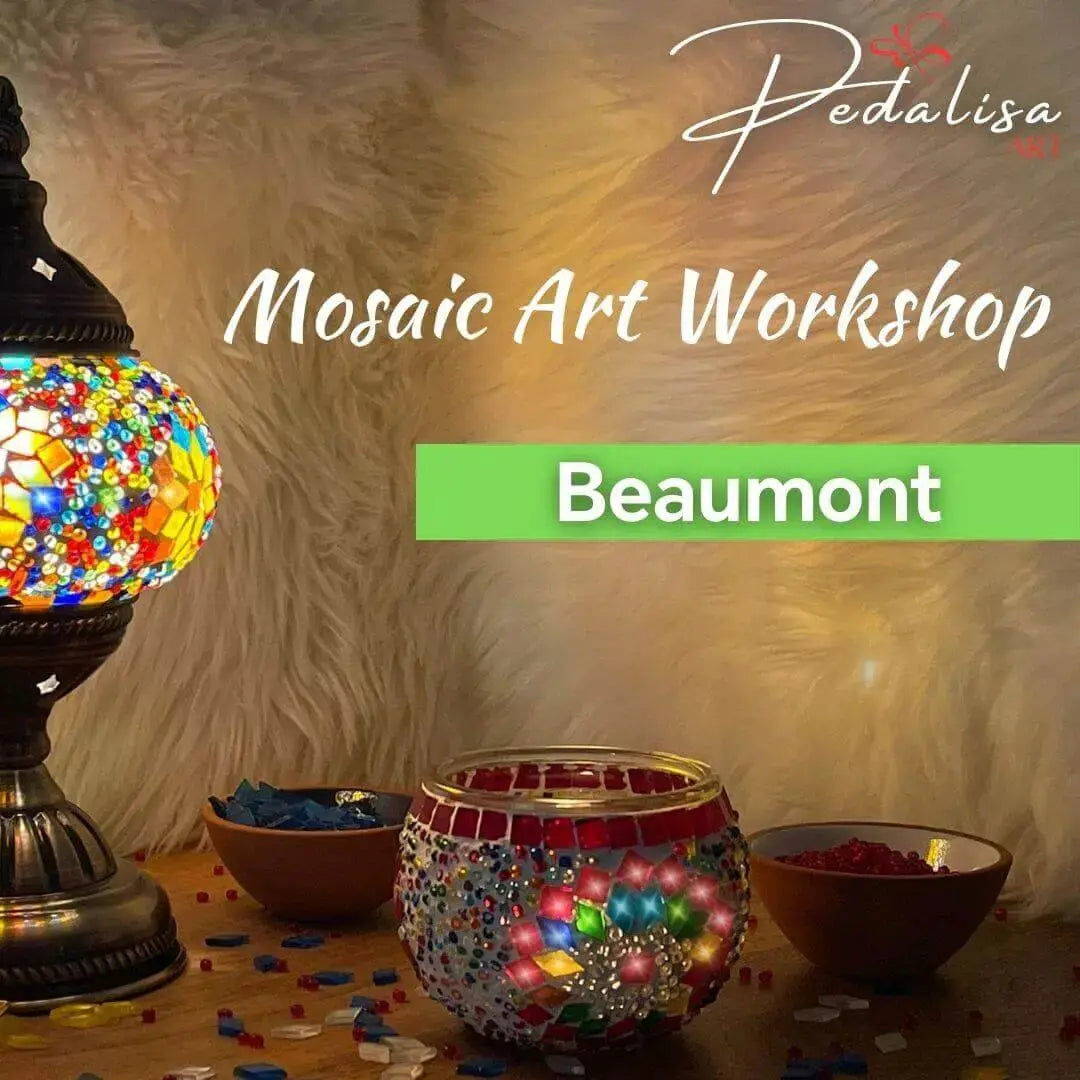 Beaumont Turkish Mosaic Lamp Making Workshop - Pedalisa Art