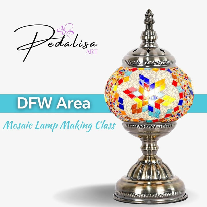 Dallas,  Fort Worth, Arlington, Frisco, Richardson - Plano, Grapevine near me Turkish Mosaic Lamp Workshop, art class