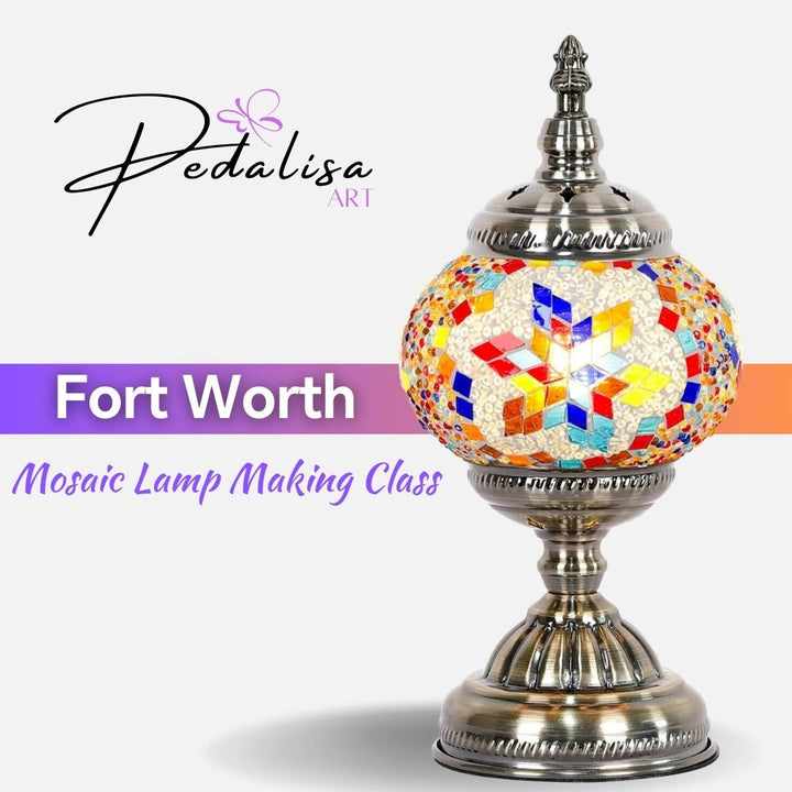 Fort Worth - Mosaic Lamp Making Workshop - PedalisaArt Fort Worth Mosaic Lamp Workshop | Craft Your Own Turkish Lamp  PedalisaArt  #