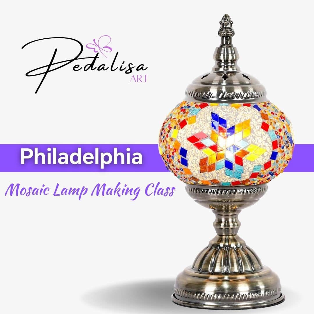 Philadelphia - Mosaic Lamp Making Workshop near me turkish glass lamps class
